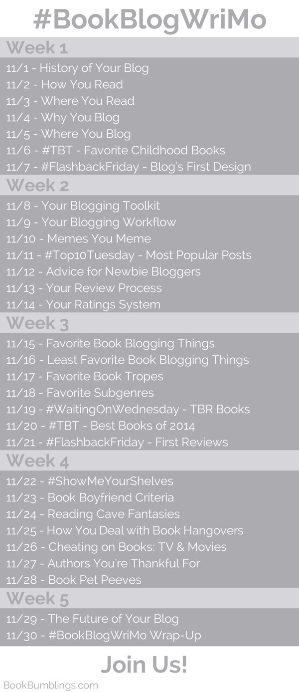 BookBlogWriMo-Schedule